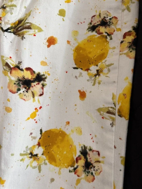 Anthropologie Pilcro Letterpress Floral High Rise Bootcut Jeans Size 27 - Picture 4 of 10